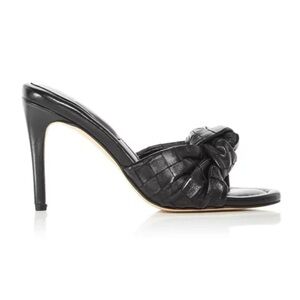 Marc Fisher LTD Women's Janna Woven High Heel Leather Slide Sandal - NWT